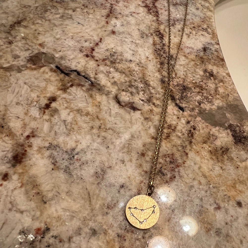 Capricorn Zodiac Gold Constellation necklace